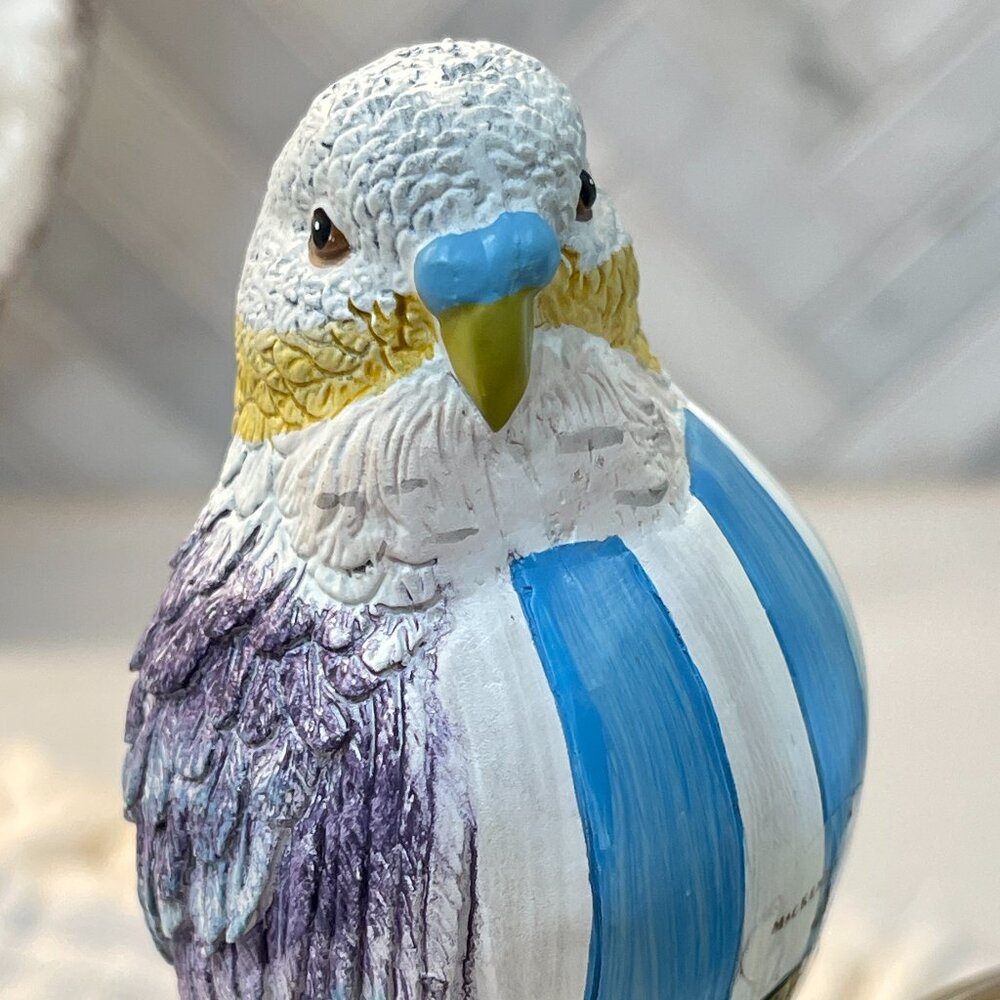 Bluebird Conservatory | MacKenzie-Childs Blue Striped Parrot Pot Climber – New - Picture 4 of 14